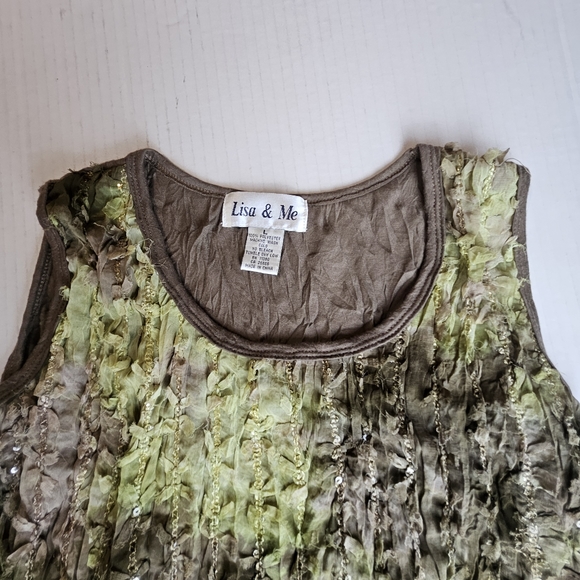 Lisa and Me Women Ribbon Top Size Large - Picture 3 of 9